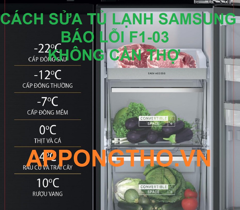 Cách xóa tủ lạnh Samsung báo Lỗi F1-03 với Ong ThợCách xóa tủ lạnh Samsung báo Lỗi F1-03 với Ong Thợ